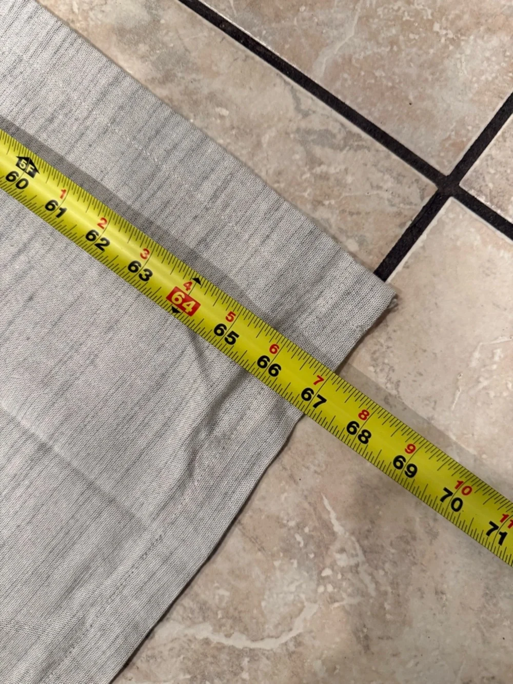 Shower Curtain Light Gray with 12 hooks Length 67” x Width 72”